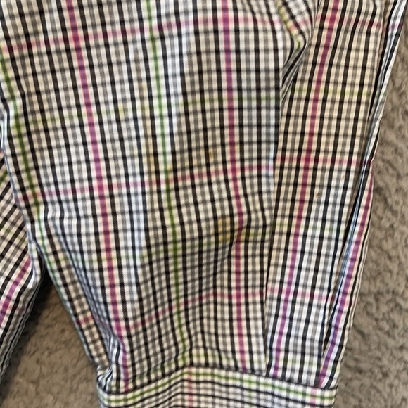 Peter Millar Shirt Mens Extra Large Black & pink green Check Long Sleeve Button - Picture 6 of 8